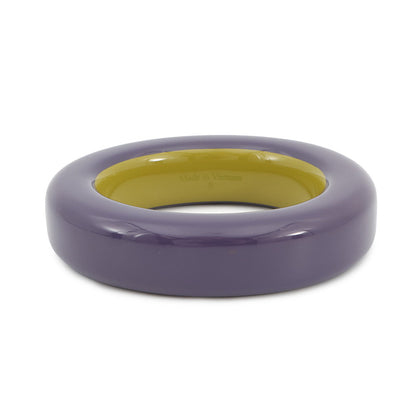 HERMES Bangle Size S/width 2cm Purple/Green LacquerWood