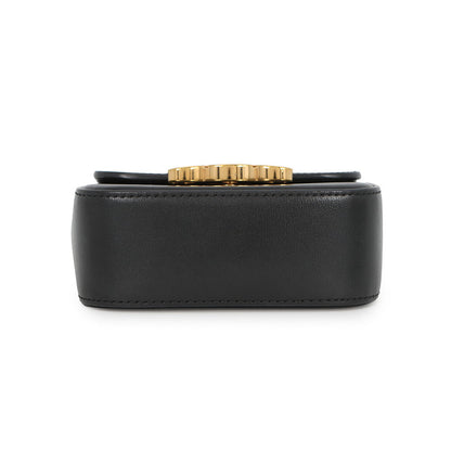 CELINE Triomphe Mini Claude Shoulder Bag Black10I513 Leather