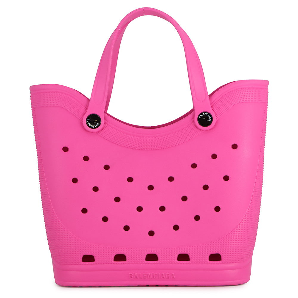 BALENCIAGA Crocs Collaboration Tote Bag Pink702266 Rubber Size Large