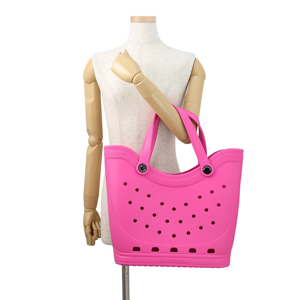 BALENCIAGA Crocs Collaboration Tote Bag Pink702266 Rubber Size Large