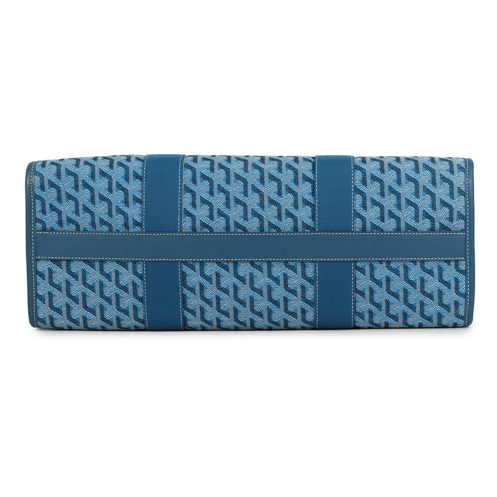 GOYARD Villette Tote Bag Blue Canvas Leather Size MM