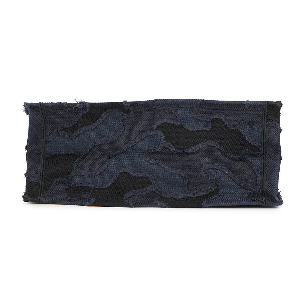Dior Camouflage Book Tote Navy/Black Canvas Size Large