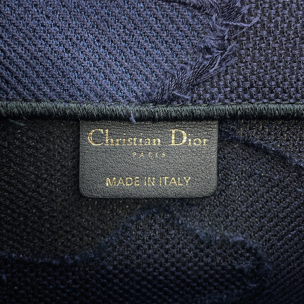 Dior Camouflage Book Tote Navy/Black Canvas Size Large