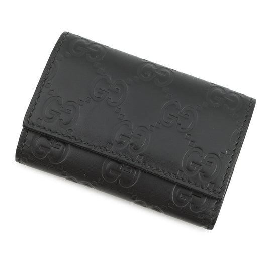 GUCCI Guccissima 6-Key Case Black138093 Leather
