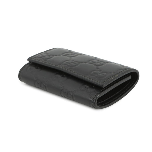 GUCCI Guccissima 6-Key Case Black138093 Leather