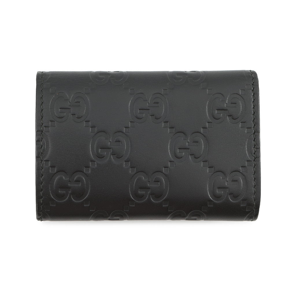 GUCCI Guccissima 6-Key Case Black138093 Leather