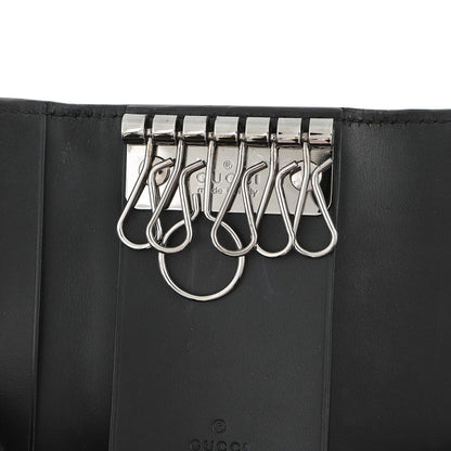GUCCI Guccissima 6-Key Case Black138093 Leather