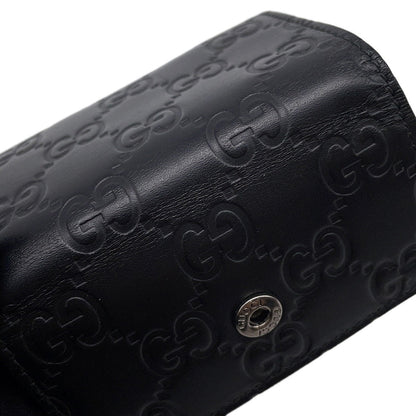 GUCCI Guccissima 6-Key Case Black138093 Leather