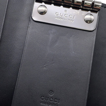 GUCCI Guccissima 6-Key Case Black138093 Leather