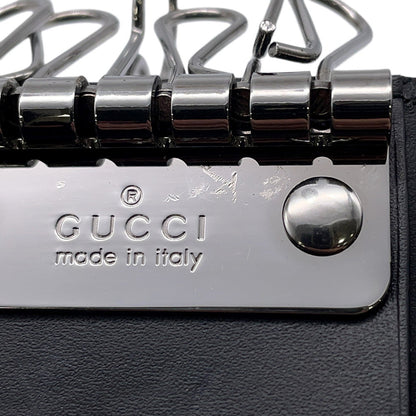 GUCCI Guccissima 6-Key Case Black138093 Leather