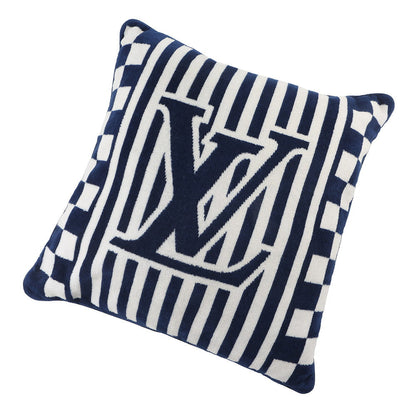 LOUIS VUITTON Coussin Plage LV Graphic Blue/WhiteM77626 Cotton100%