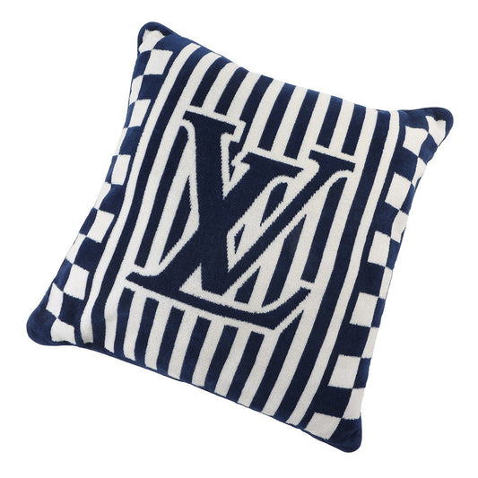 LOUIS VUITTON Coussin Plage LV Graphic Blue/WhiteM77626 Cotton100%