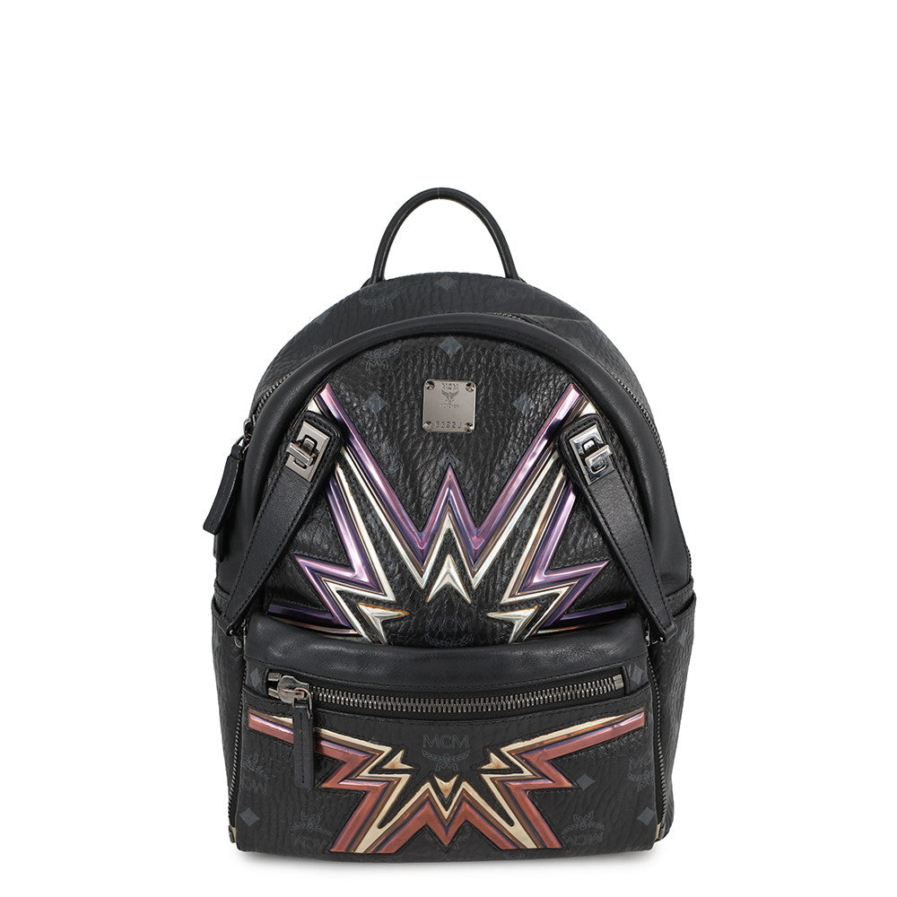MCM Backpack Aurora Design Black/MulticolorMMK75VE45BK001 Leather