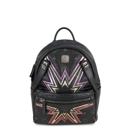 MCM Backpack Aurora Design Black/MulticolorMMK75VE45BK001 Leather