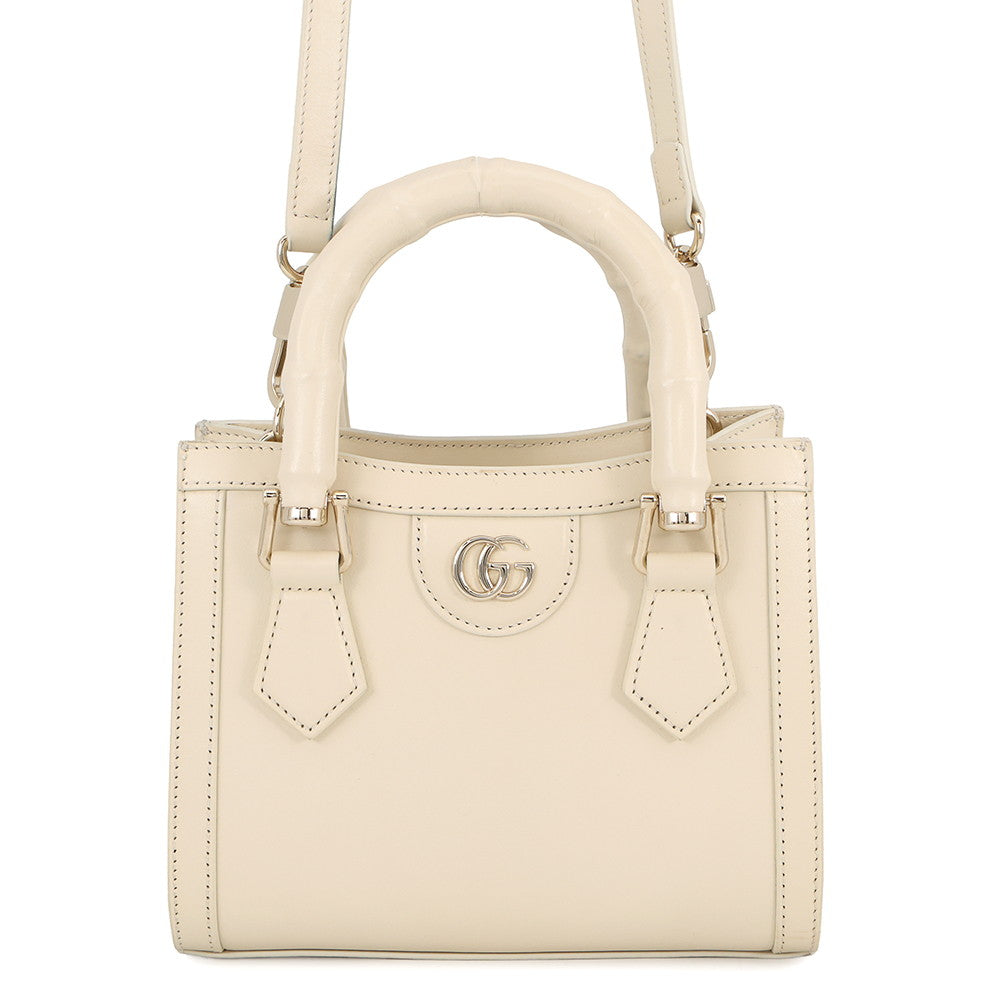 GUCCI Bamboo Diana 2-Way Handbag Ivory828356 Leather Size Mini
