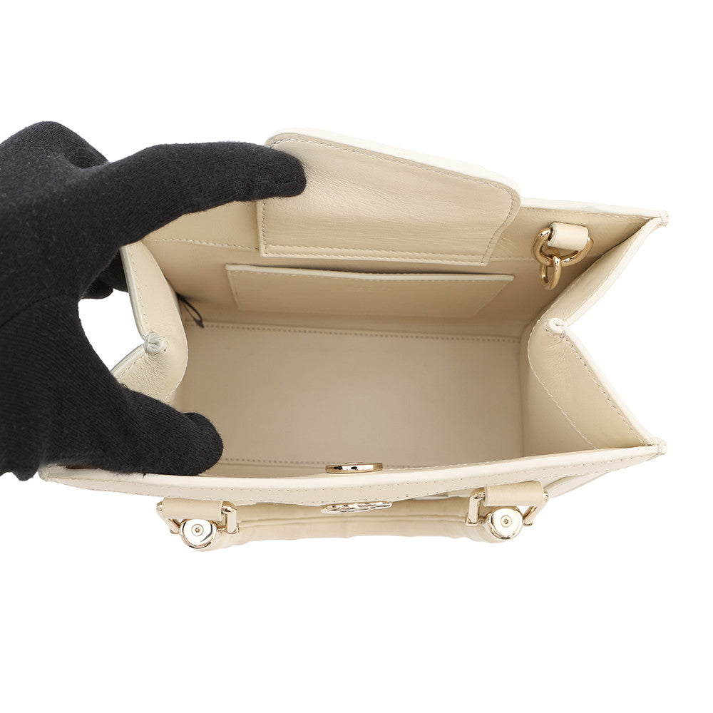 GUCCI Bamboo Diana 2-Way Handbag Ivory828356 Leather Size Mini