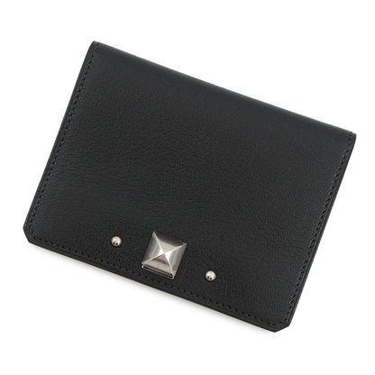 HERMES Medall Card Case Black Chevre Shamqila