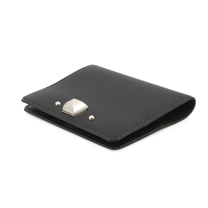 HERMES Medall Card Case Black Chevre Shamqila