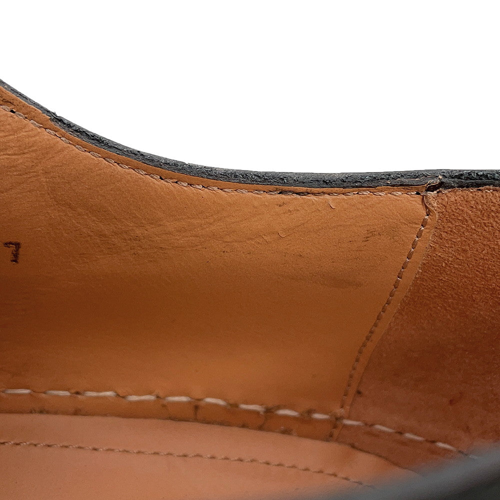 LOUIS VUITTON Woodcut Line Derby Shoes Brown/Beige Leather Wood Size 7