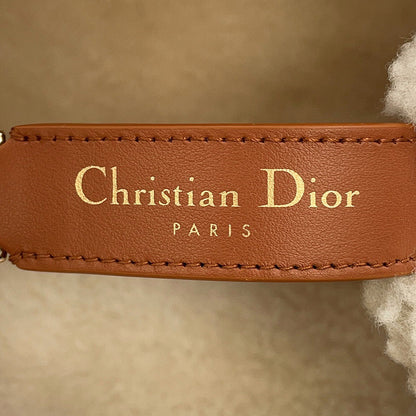 Dior To Jules Macrocannage Handbag Beige/Brown/EcruWhiteM2821OMMZ Shearling suede Size Medium