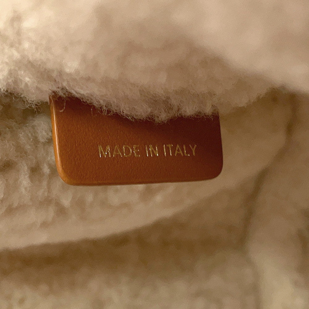 Dior To Jules Macrocannage Handbag Beige/Brown/EcruWhiteM2821OMMZ Shearling suede Size Medium