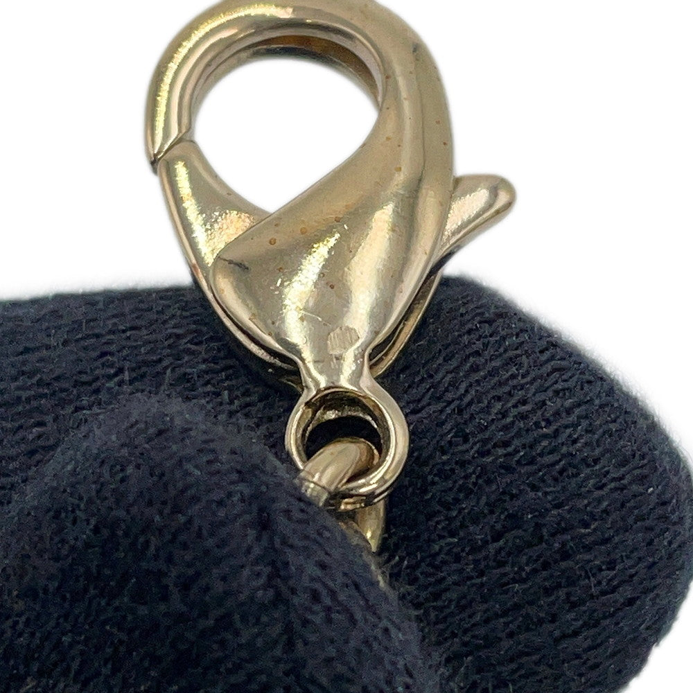 CHANEL CC Logo Key Choker Metal Rhinestone Faux Pearl