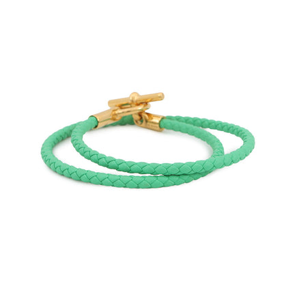 HERMES Grennan de Bourtour Bracelet VertComic Swift Leather