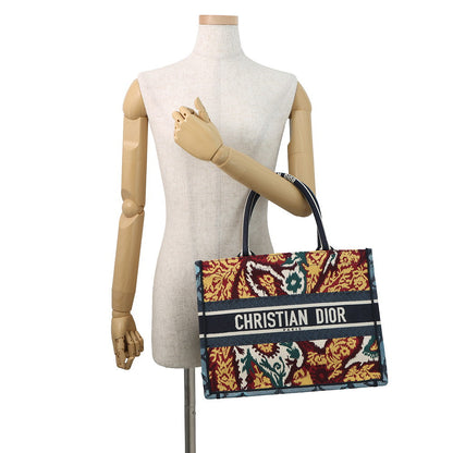 Dior Book Tote Embroidery Paisley Navy/Multicolor Canvas Size Medium