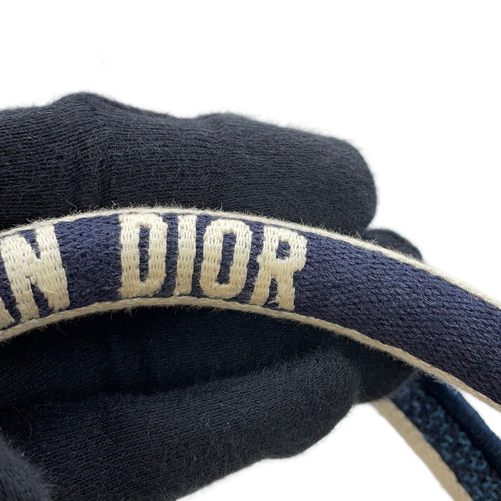 Dior Book Tote Embroidery Paisley Navy/Multicolor Canvas Size Medium
