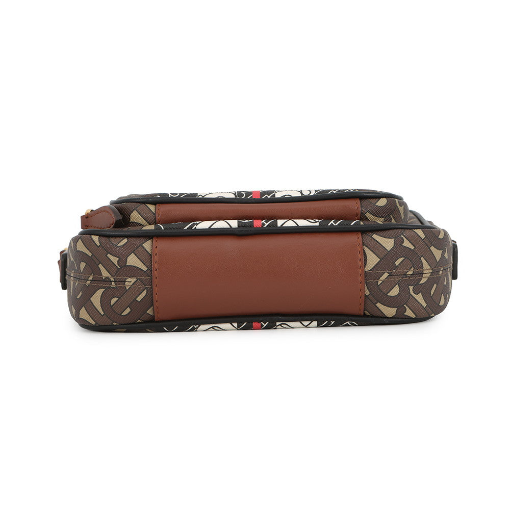 BURBERRY TBMonogram Striped Camera Bag Brown/Black/White8021485 Leather PVC