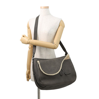 Dior Saddle 2-way soft bag Brown Leather Mouton