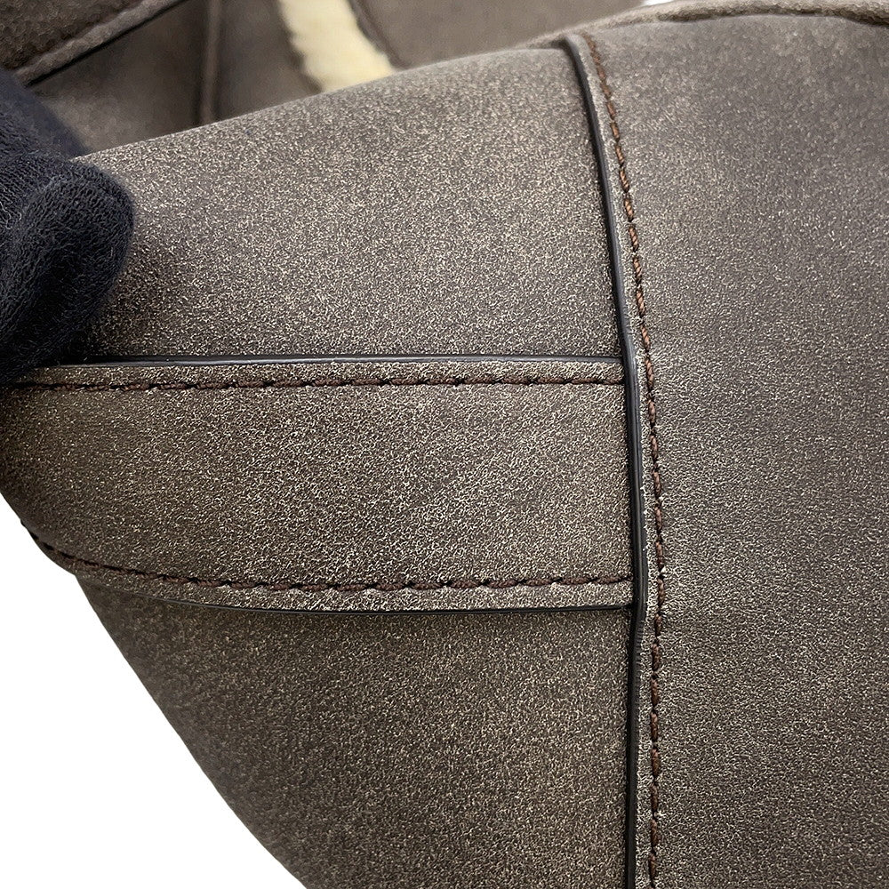 Dior Saddle 2-way soft bag Brown Leather Mouton