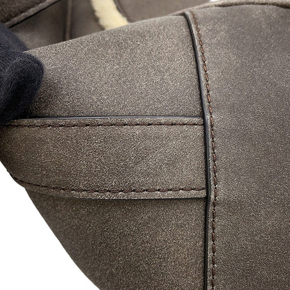 Dior Saddle 2-way soft bag Brown Leather Mouton