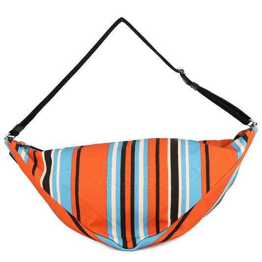 PRADA Triangle Shoulder Bag Orange/Blue/Multicolor2VY007 Canvas