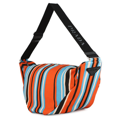 PRADA Triangle Shoulder Bag Orange/Blue/Multicolor2VY007 Canvas