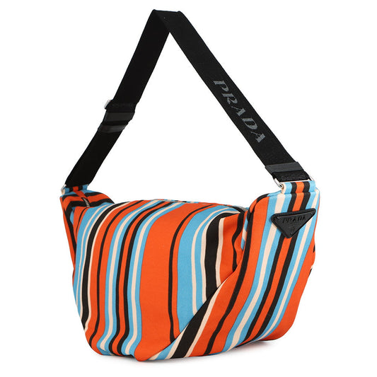 PRADA Triangle Shoulder Bag Orange/Blue/Multicolor2VY007 Canvas
