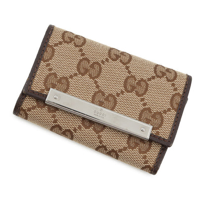 GUCCI GG Canvas 6-Key Case Beige/Brown127048 Canvas Leather
