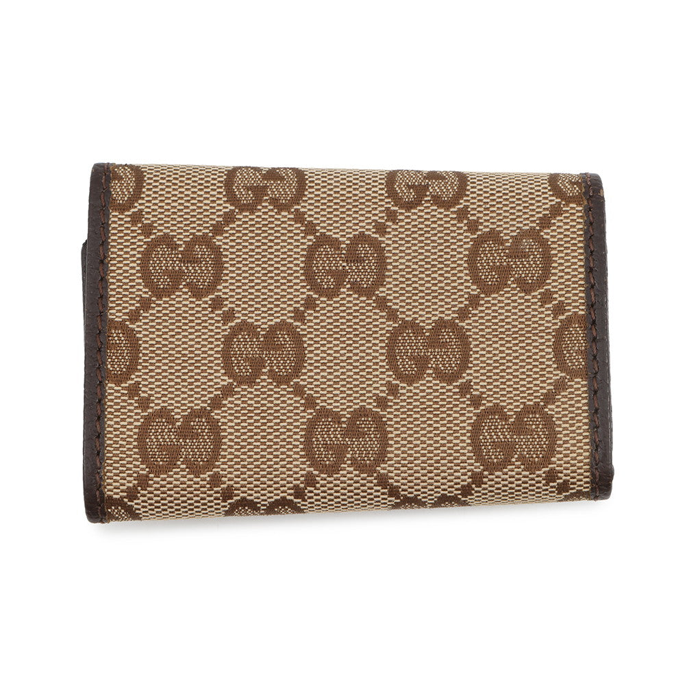 GUCCI GG Canvas 6-Key Case Beige/Brown127048 Canvas Leather