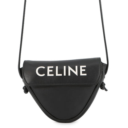 CELINE Triangle Mini Shoulder Bag Black10I193DMO Leather