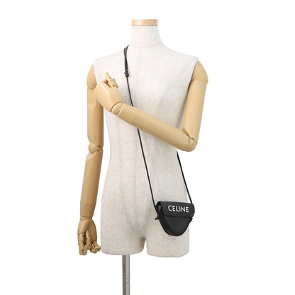 CELINE Triangle Mini Shoulder Bag Black10I193DMO Leather