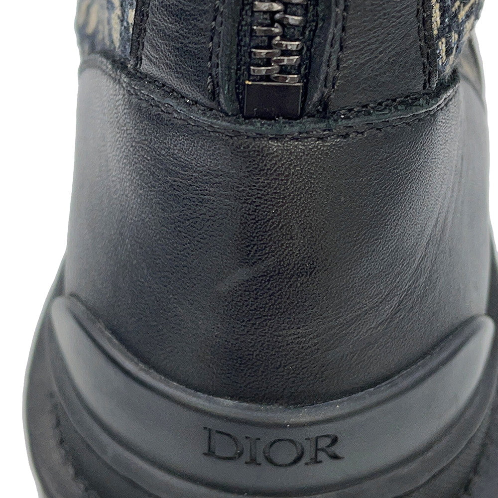 Dior Oblique Explorer short boots Black/Gray3BO296ZKD Leather Canvas Size 42