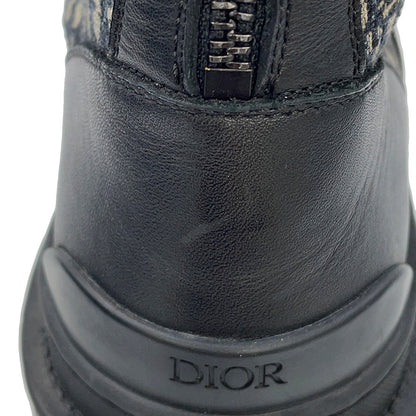 Dior Oblique Explorer short boots Black/Gray3BO296ZKD Leather Canvas Size 42