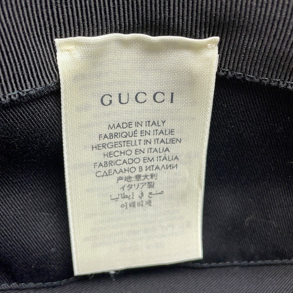 GUCCI GG Psychedelic Fedora Size L Black/Multicolor604781 Polyester56% Cotton44%