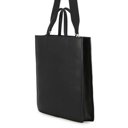 Valextra Valextra 2-Way Tote Black/Ivory Leather
