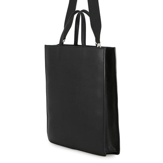 Valextra Valextra 2-Way Tote Black/Ivory Leather