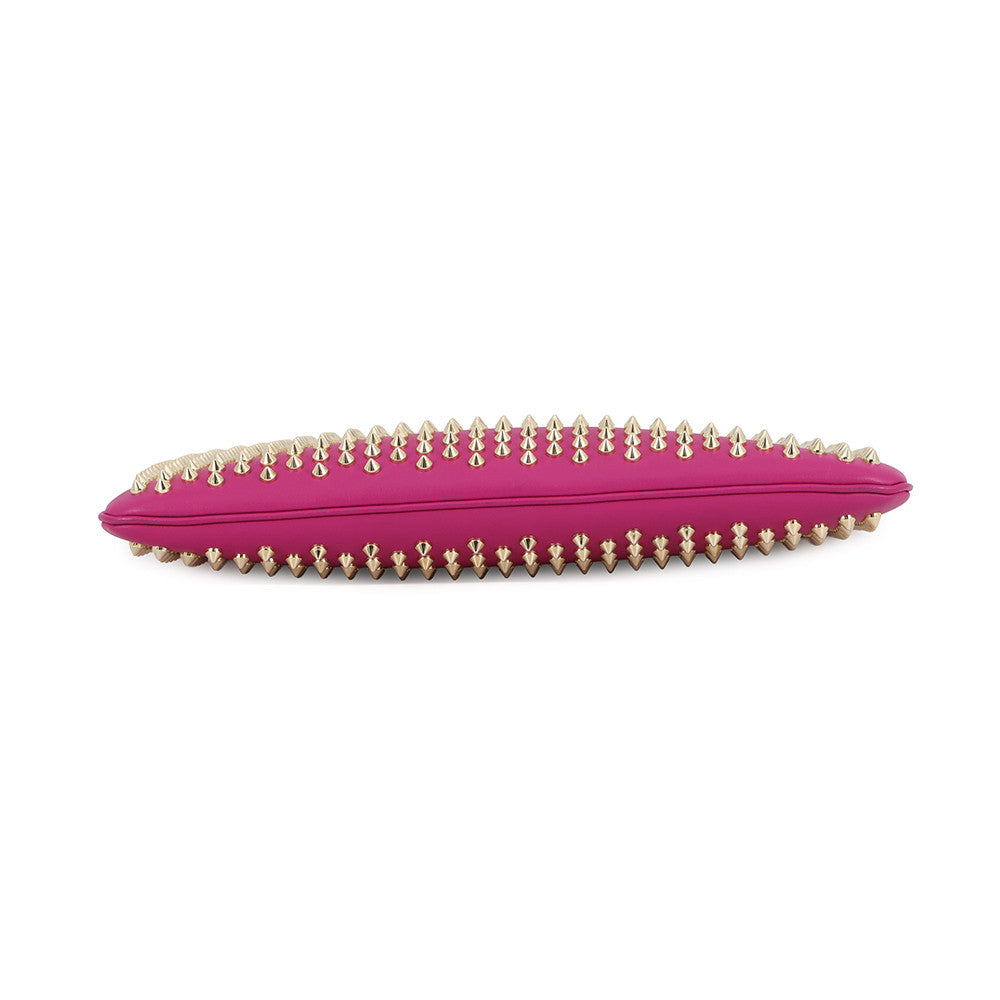 Christian Louboutin Studded ChainShoulder Pink Leather