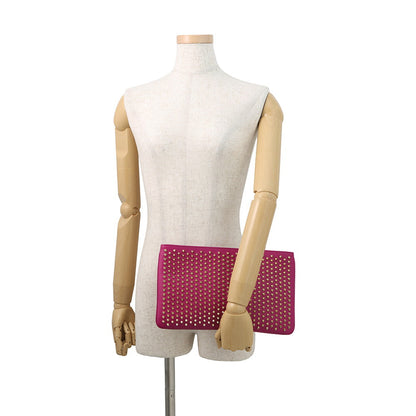 Christian Louboutin Studded ChainShoulder Pink Leather