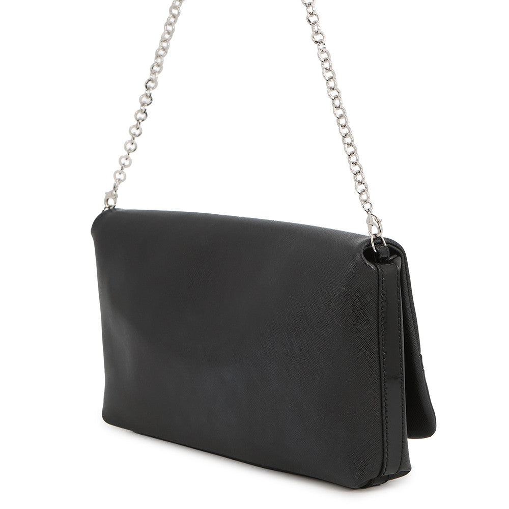 Ferragamo Vala ChainShoulder Bag Black21C671 Leather Patent Leather