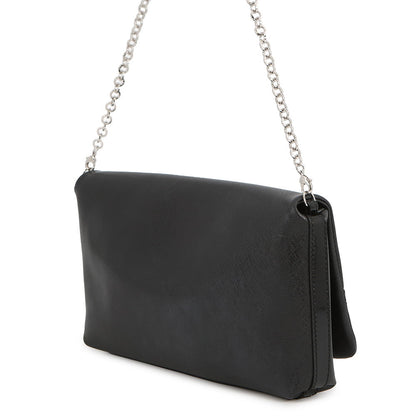 Ferragamo Vala ChainShoulder Bag Black21C671 Leather Patent Leather