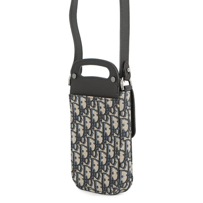 Dior Oblique Saddle Vertical Pouch Black/Beige/Navy2ADCA446YKS Leather Canvas